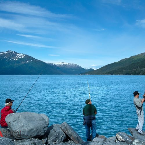 Friends Fishing at the Lake